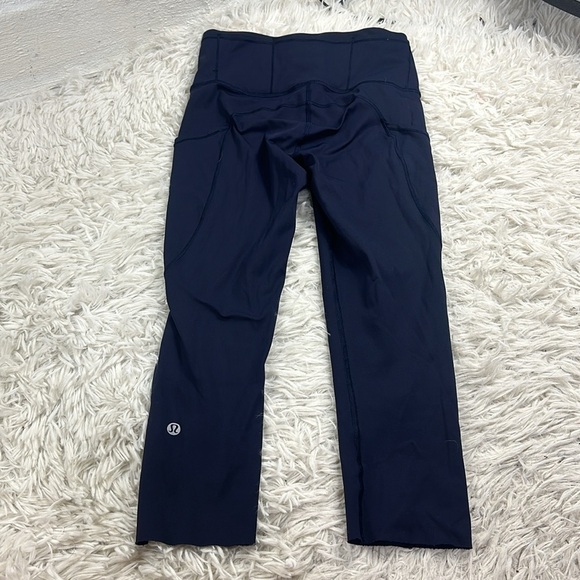 Lululemon Fast & Free Crop (19") Midnight Navy - Picture 4 of 6